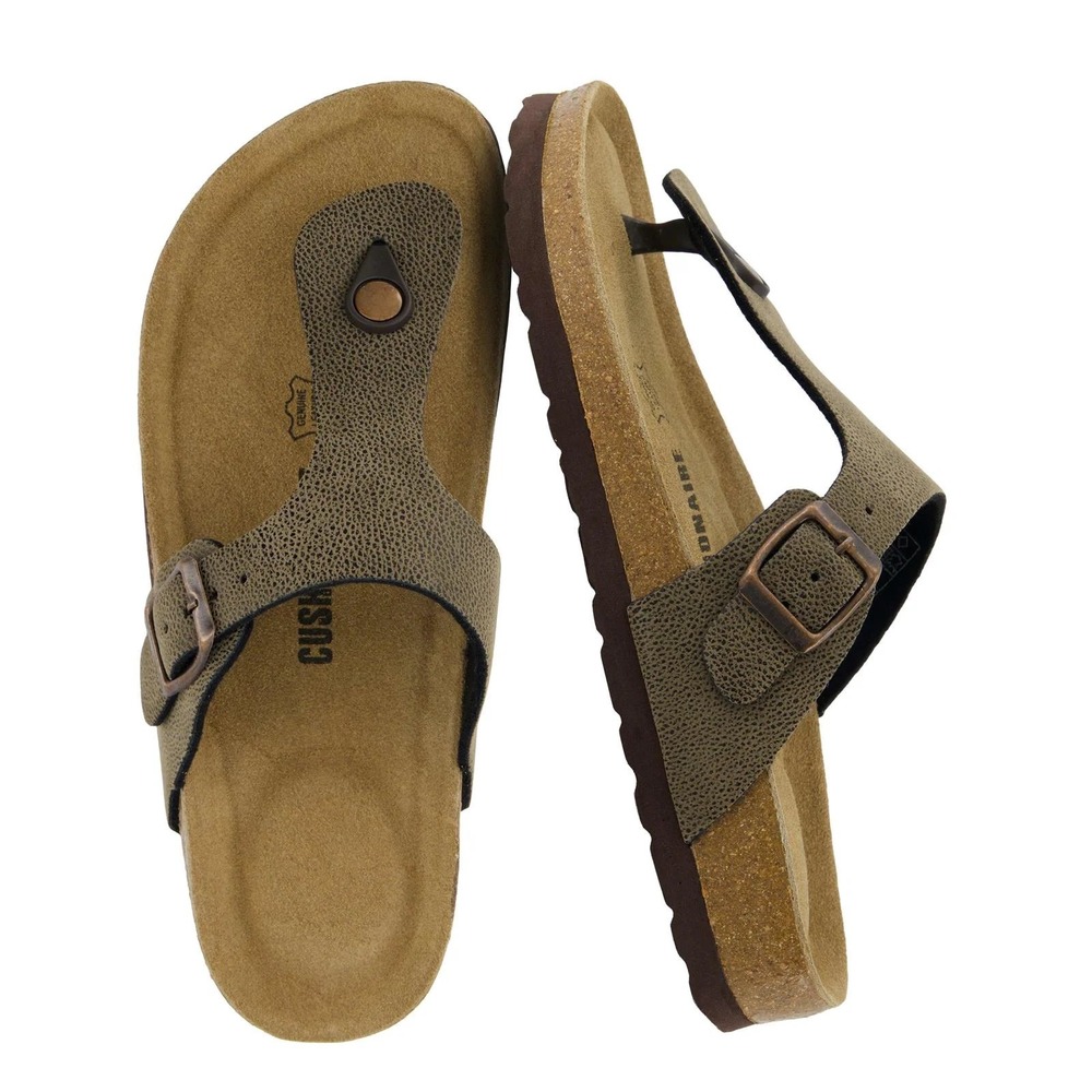 Cushionaire Tan Suede Slip-On sandal size 8.5 women's